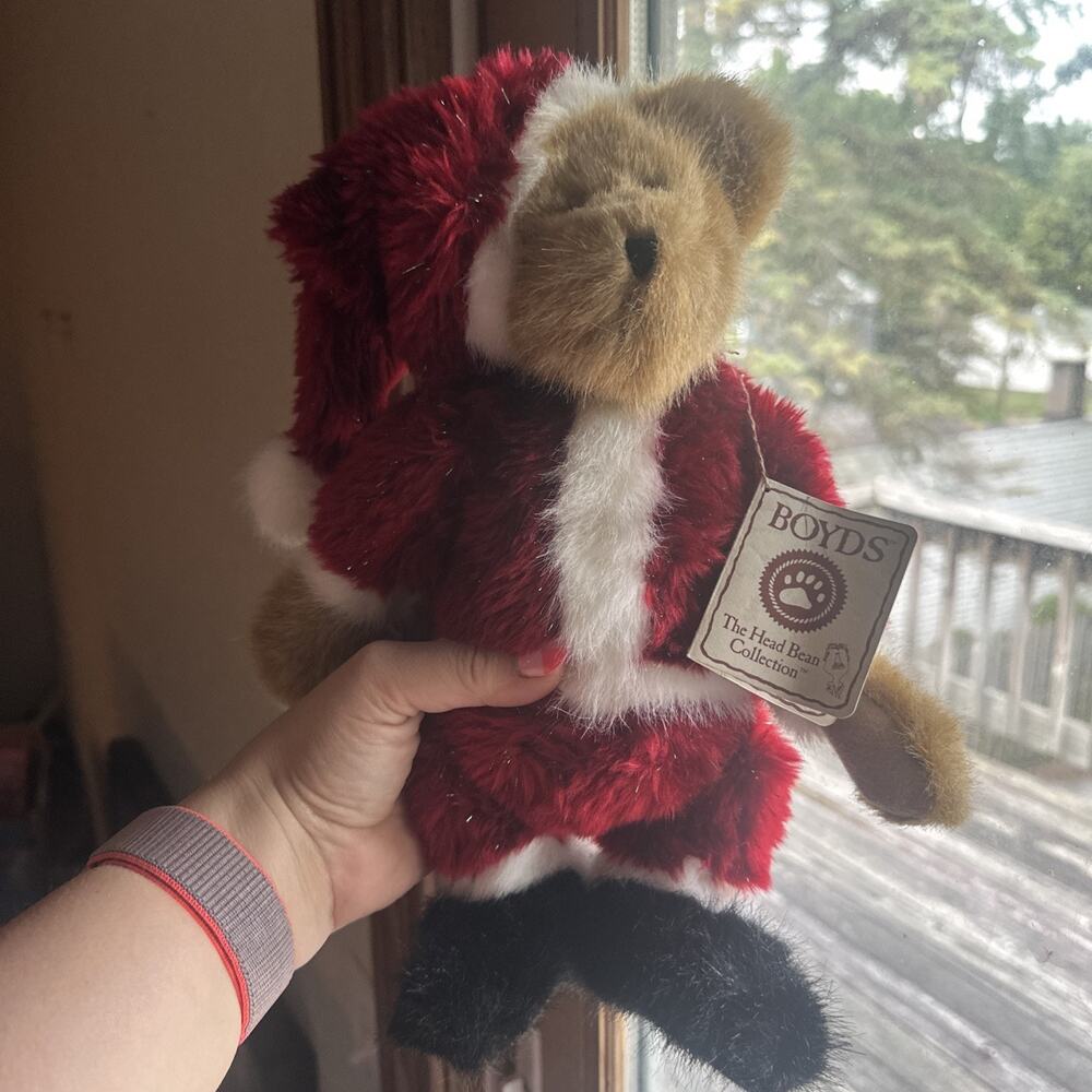 Boyds Bears Mr Kringlebeary Wind Up Musical Santa Plush 12". Plays Music!